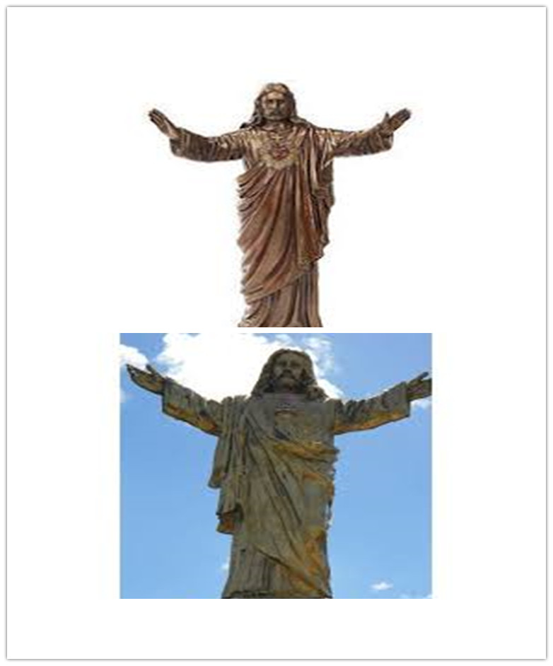  Standing famous religious church detailed casting bronze Jesus statues