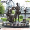 Memorable Outdoor Bronze Military Man Soldiers Sculpture for Sale